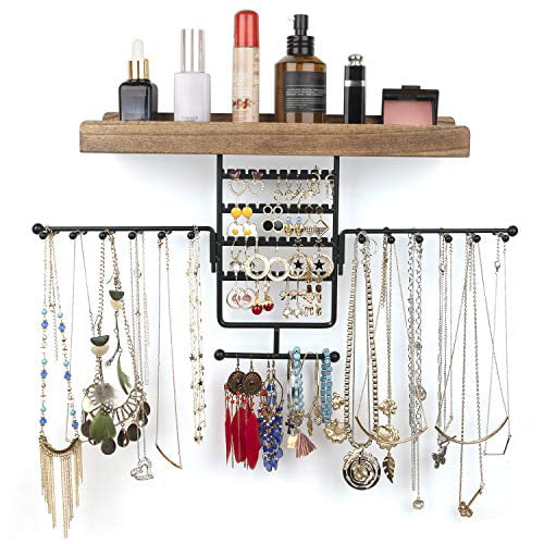 Self Adhesive Jewelry Necklace Display Hooks Earring Hanging Holders Organizer